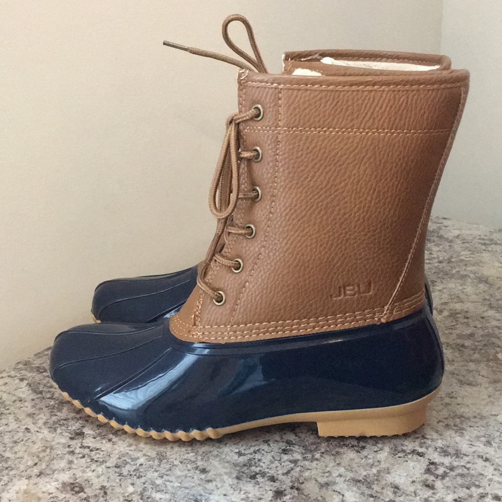 JBU Rubber Fur-Lined Duck Boots - Picture 7 of 16